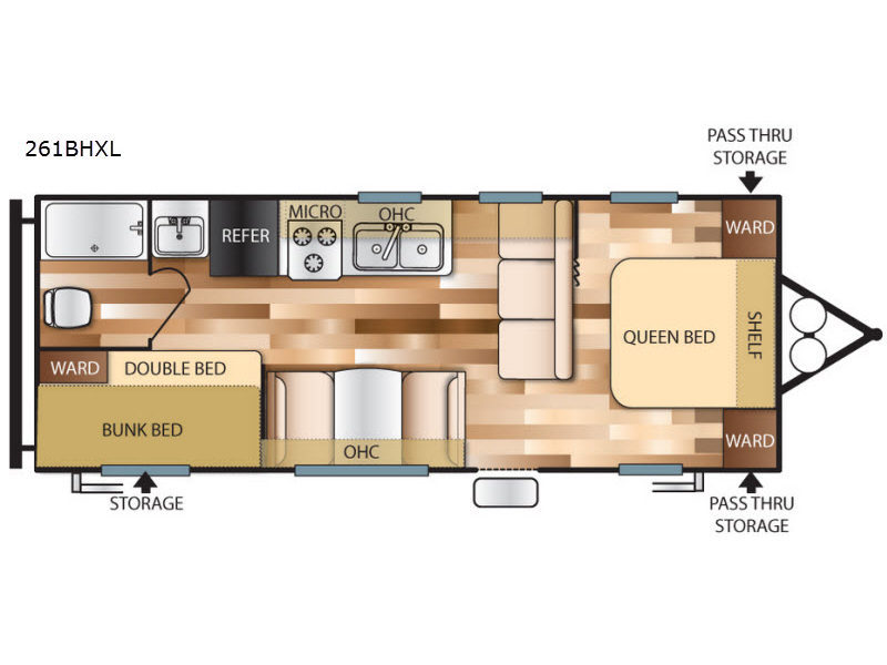 2018 Forest River Rv Wildwood X-Lite 261BHXL