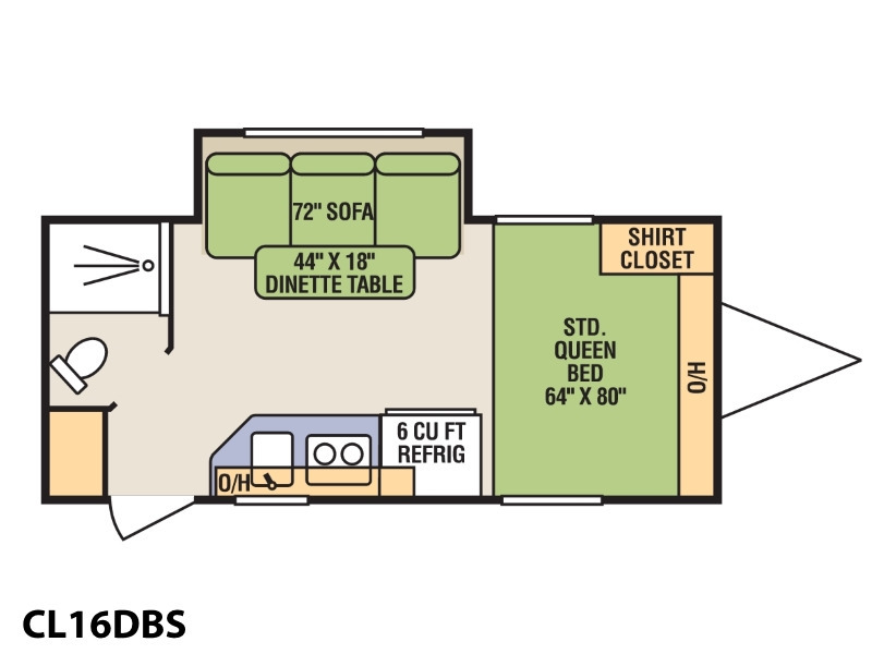 2017 Livinlite CampLite Travel Trailers CL16DBS