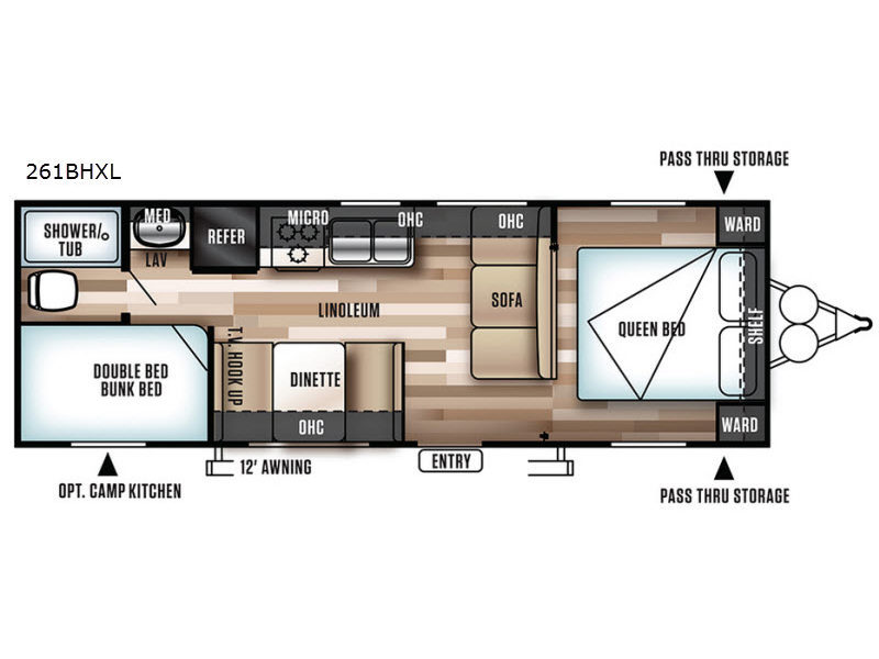 2018 Forest River Rv Wildwood X-Lite 261BHXL