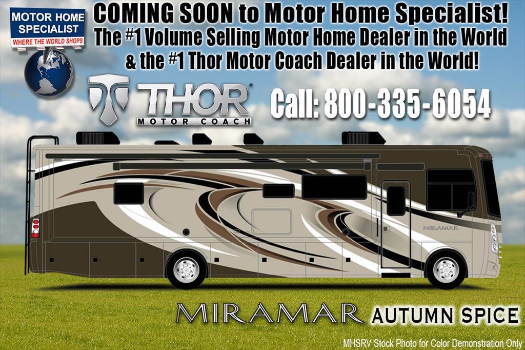 2018 Thor Motor Coach Miramar 34.2 RV for Sale at MHSRV.com FWS, King, Firepl