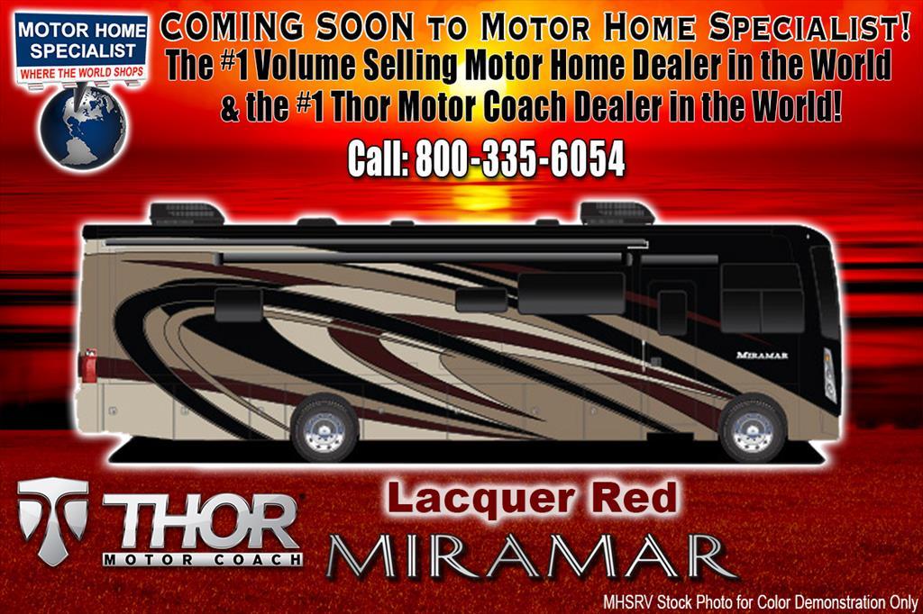 2018 Thor Motor Coach Miramar 34.2 RV for Sale at MHSRV W/FBP, King & Firepla