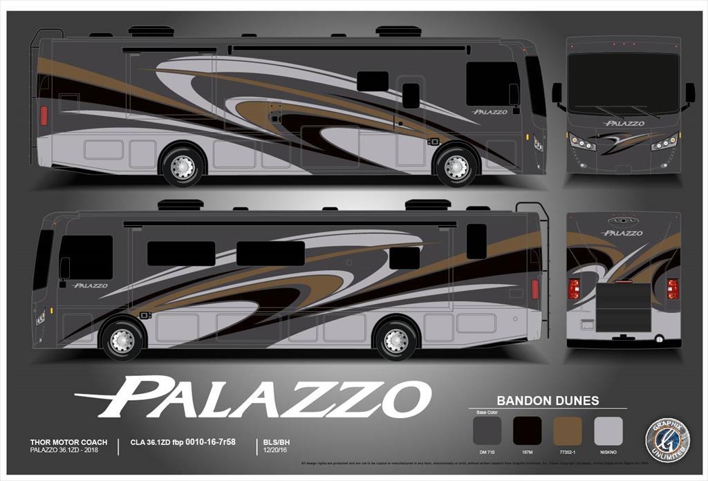 2018 Thor Motor Coach Palazzo 33.3 Bunk Model RV for Sale W/Fu
