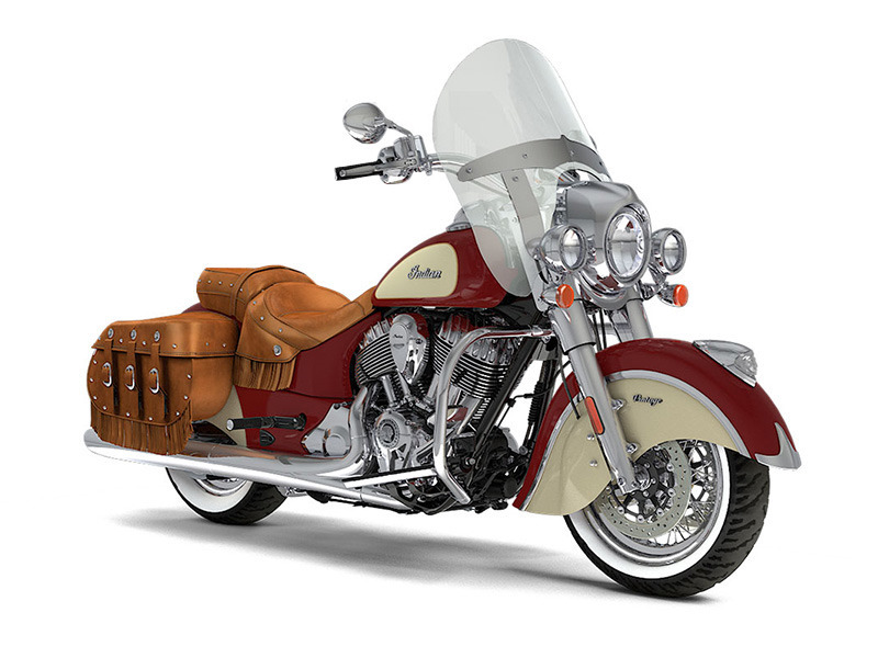 2017 Indian Chief Vintage Indian Motorcycle Red Over Ivory Cream