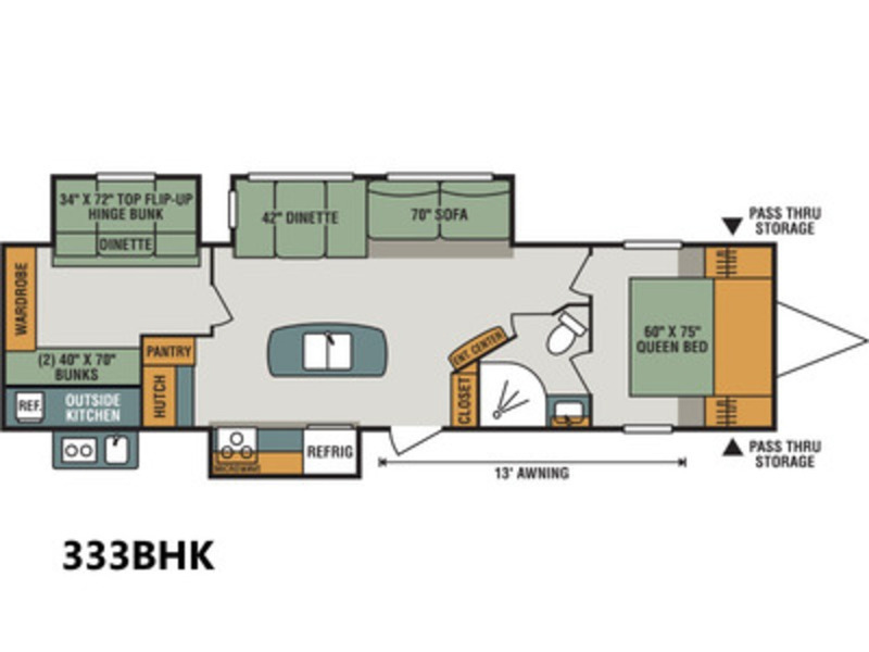 2018 Kz Rv Sportsmen  Travel Trailer 333BHK