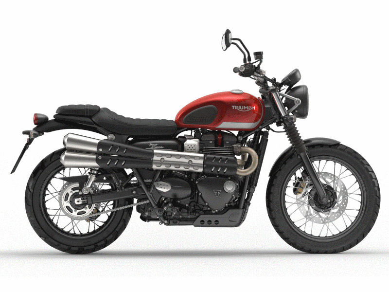 2017 Triumph Street Scrambler Korosi Red / Frozen Silver