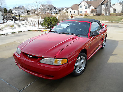 Ford : Mustang GT 1994 rio red ford mustang gt convertible 5.0 l v 8 41 000 original miles