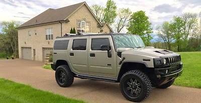 Hummer : H2 H2 2004 hummer h 2 new xd trap wheels mud claw tires smoked lights painted grille
