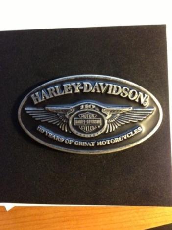 Harley Davidson 110th anniversary belt buckle