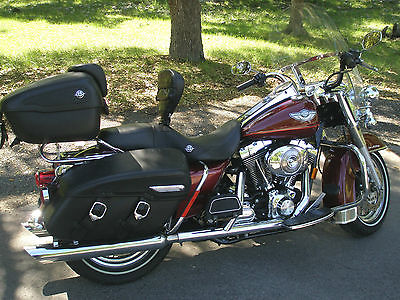 Harley-Davidson : Touring 2003 red black 100 th anniversary road king classic pristine 16 950 miles flhci
