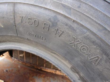 750R 17 michelin X  XCA radial tires, 1