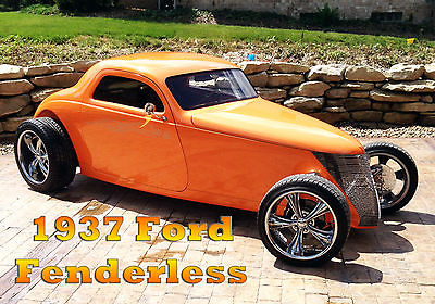 Ford : Other Fenderless Oze Hot Rod Roadster 1937 ford fenderless roadster custom hot rod w ac 300 hp chevy 350 show car