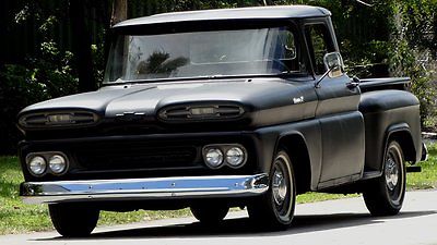 Chevrolet : Other Pickups APACHE 1962 chevrolet apache 10 step side pick up solid truck in matt black stick 6 cyl