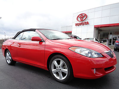 Toyota : Solara SLE V6 Convertible Red Gray Heated Leather 31K 2006 toyota solara convertible sle v 6 1 owner red heated leather 31 k miles video