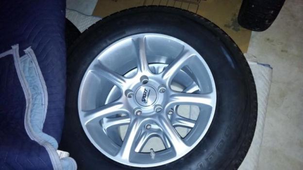 Set of 4 tires with rims for sale, 0