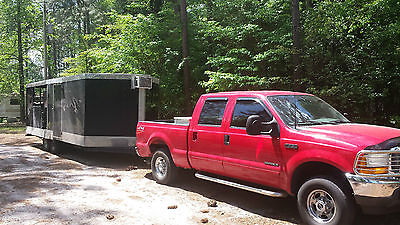 Ford : F-250 LARIAT 2001 ford f 250 super duty lariat crew cab pickup 4 door 7.3 l trailer included
