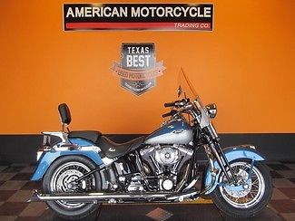 Harley-Davidson : Softail 2006 used two tone blue softail springer classic flstsci loaded with extras