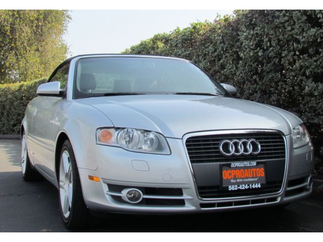 Audi : A4 2dr Cabriole Alloy Wheels Power Seats Leather Tilt Wheel Clean Turbo Cruise Control Gray