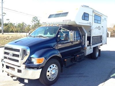 2004 Ford F650 Crew Cab Flatbed Lance Pick-up Slide-in Camper Extreme RV