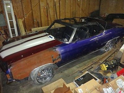 Chevrolet : Chevelle SS 454 CONVERTIBLE (Project car - Solid) 1971 chevrolet chevelle super sport ss convertible big block 454 project car