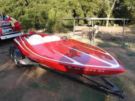 Classic 1970 19 ft.Hallet Jet Boat and Trailer