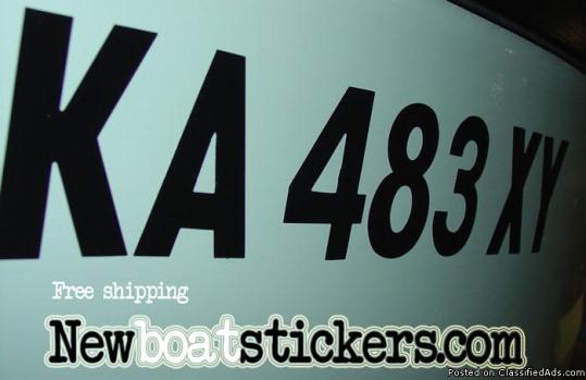 New Boat REgistration and Name Decals / stickers