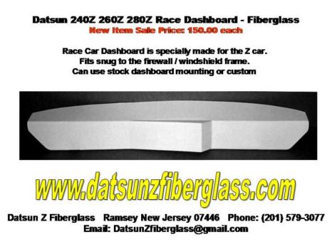 Datsun 240Z 260Z 280Z Race Car Dashboard, 0