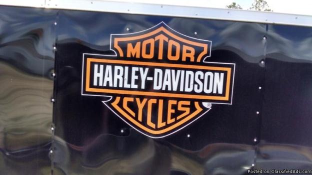 7x12 Harley Davidson Motorcycle Trailer