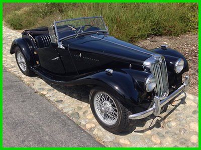 MG : T-Series 1954 mg tf 1250 roadster wire wheels 4 speed matching number engine blk blk