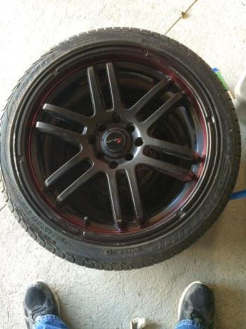 Driftz wheels with tires like new, 1