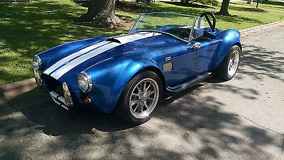 Replica/Kit Makes : Shelby Cobra Conv 1966 ac cobra blue with white stripes excellent condition 427 cu in motor 4 spd