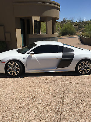 Audi : R8 Base Coupe 2-Door 2014 audi r 8 v 10 ibis white with carbon sigma sideblades