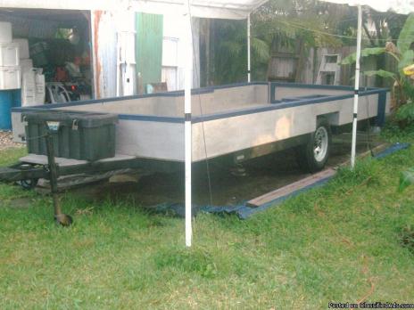 7' x 15' flatbed single axel trailer