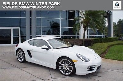 Porsche : Cayman Base Coupe 2-Door 2014 porsche cayman beautiful white flawless condition one owner clean carfax