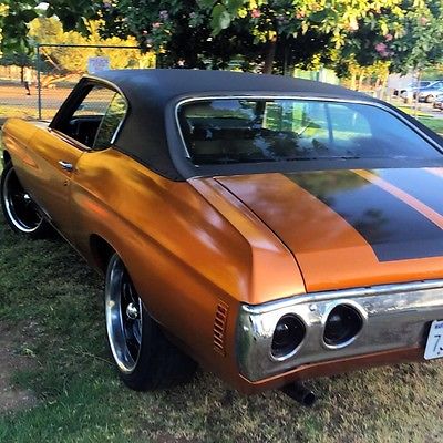 Chevrolet : Chevelle Base 1971 chevy chevelle a body hardtop 350 motor metallic orange paint