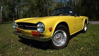 Triumph : TR-6 Convertible SOUTHERN CAR EXCELLENT RUNNING NICE PAINT NEW INTERIOR REDLINES MAKE OFFER
