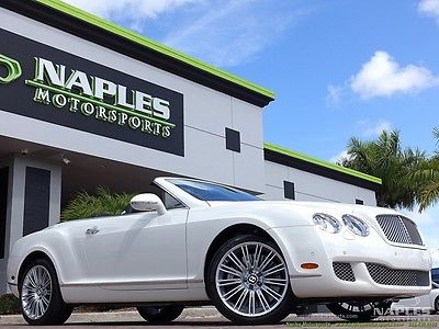 Bentley : Continental GT GTC Speed 2010 bentley continental gt gtc speed only 9 k miles white stitching 602 hp
