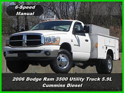 Dodge : Ram 3500 SLT Utility Truck 06 dodge ram 3500 slt regular cab utility truck 4 x 4 5.9 l 24 v cummins diesel used