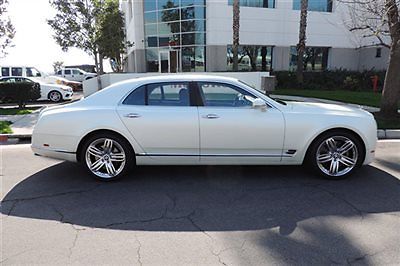 Bentley : Mulsanne 4dr Sedan 2011 bentley mulsanne sedan grey paint satin white pearl wrap 4 in stock