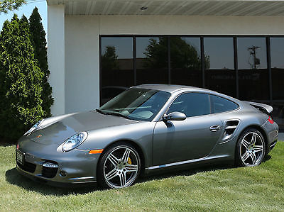 Porsche : 911 Turbo Coupe 2-Door 2008 911 turbo coupe grey charcoal 15 k mi serviced new tires 6 speed