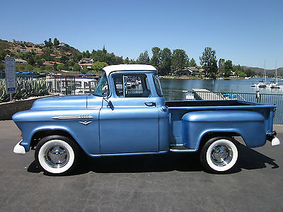 Chevrolet : Other Pickups big window 1956 chevy 3100 short bed big window 350 350 combo w 4 disc brakes jaguar rear