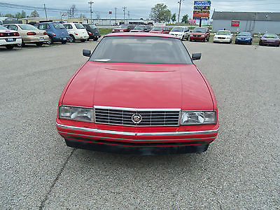 Cadillac : Allante Red 1990 cadillac allante convertible with h top very low miles