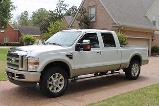 Ford : F-250 King Ranch Crew Cab 4WD Powerstroke Diesel One Owner Perfect Carfax Navigation Rearview Camera Michelin Tires  MSRP $60685