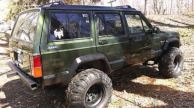 Jeep : Cherokee Sport 1996 jeep cherokee lifted rough country swampers winch 4.0 liter 5 speed nr