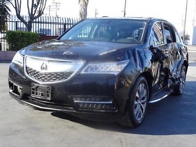 Acura : MDX Tech/Entertainment Package 2014 acura mdx tech entertainment package repairable fixable wrecked damaged