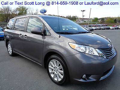 Toyota : Sienna XLE All Wheel Drive Premium Nav DVD Moonroof Gray 2014 sienna xle premium awd navigation rear dvd heated leather sunroof video