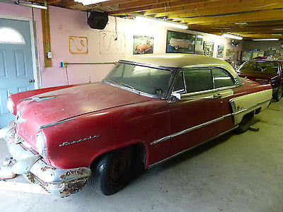 Lincoln : Other Red leather and black nylon 1953 lincoln capri coupe barn find original complete loaded 45 k near rustfree
