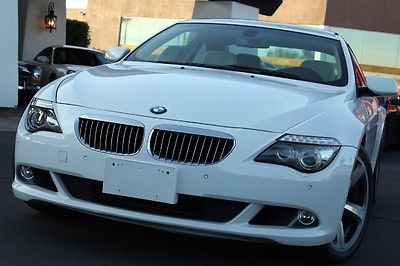 BMW : 6-Series Base Coupe 2-Door 2008 bmw 650 i coupe sport pkg white beige navi like new clean carfax