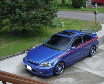 Honda civic si blue 2000