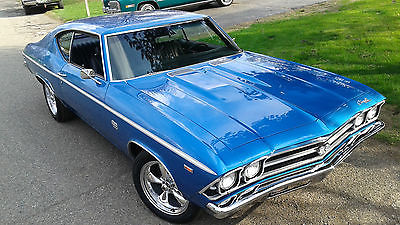 Chevrolet : Chevelle SS 396 1969 chevelle ss 396 real ss air conditioning lemans blue fresh resto