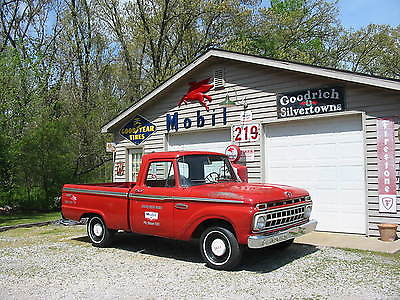 Ford : F-100 F-100 1965 ford f 100 pickup truck short bed original red paint